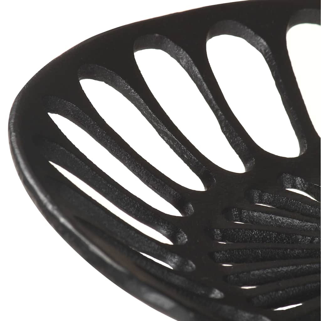 321044 vidaXL Bar Stool Black Cast Iron - 43 x 32 x 76 cm