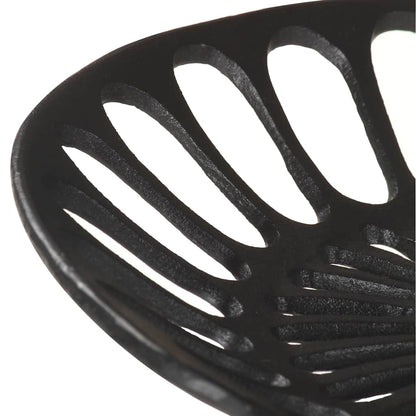321044 vidaXL Bar Stool Black Cast Iron - 43 x 32 x 76 cm