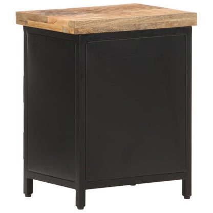 vidaXL Bedside Cabinet 40x30x52 cm Rough Mango Wood - Brown
