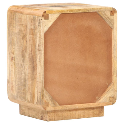 vidaXL Bedside Cabinet 40x30x50 cm Rough Mango Wood - Brown