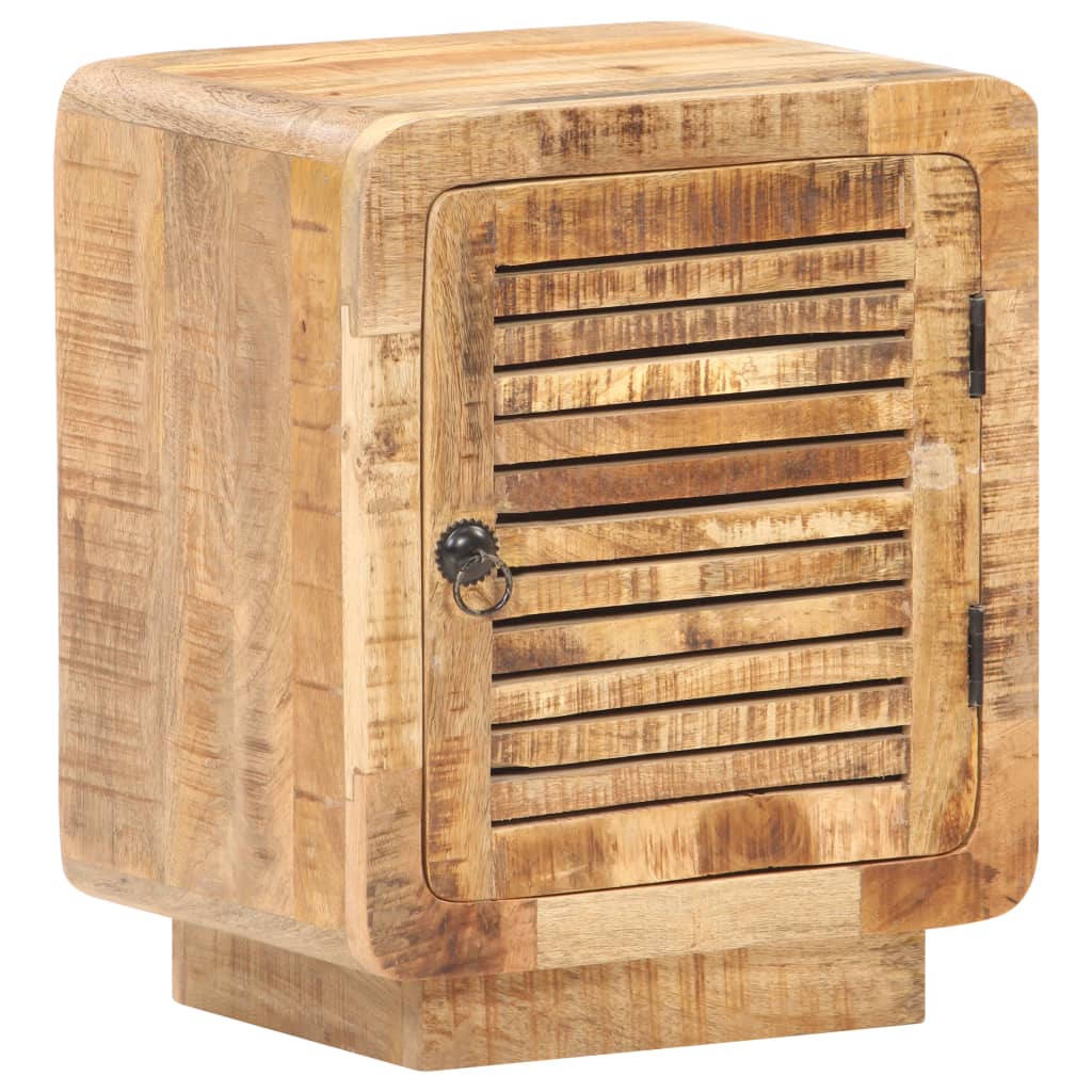 vidaXL Bedside Cabinet 40x30x50 cm Rough Mango Wood - Brown