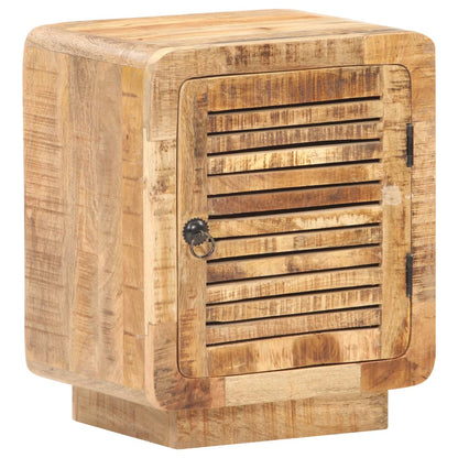 vidaXL Bedside Cabinet 40x30x50 cm Rough Mango Wood - Brown