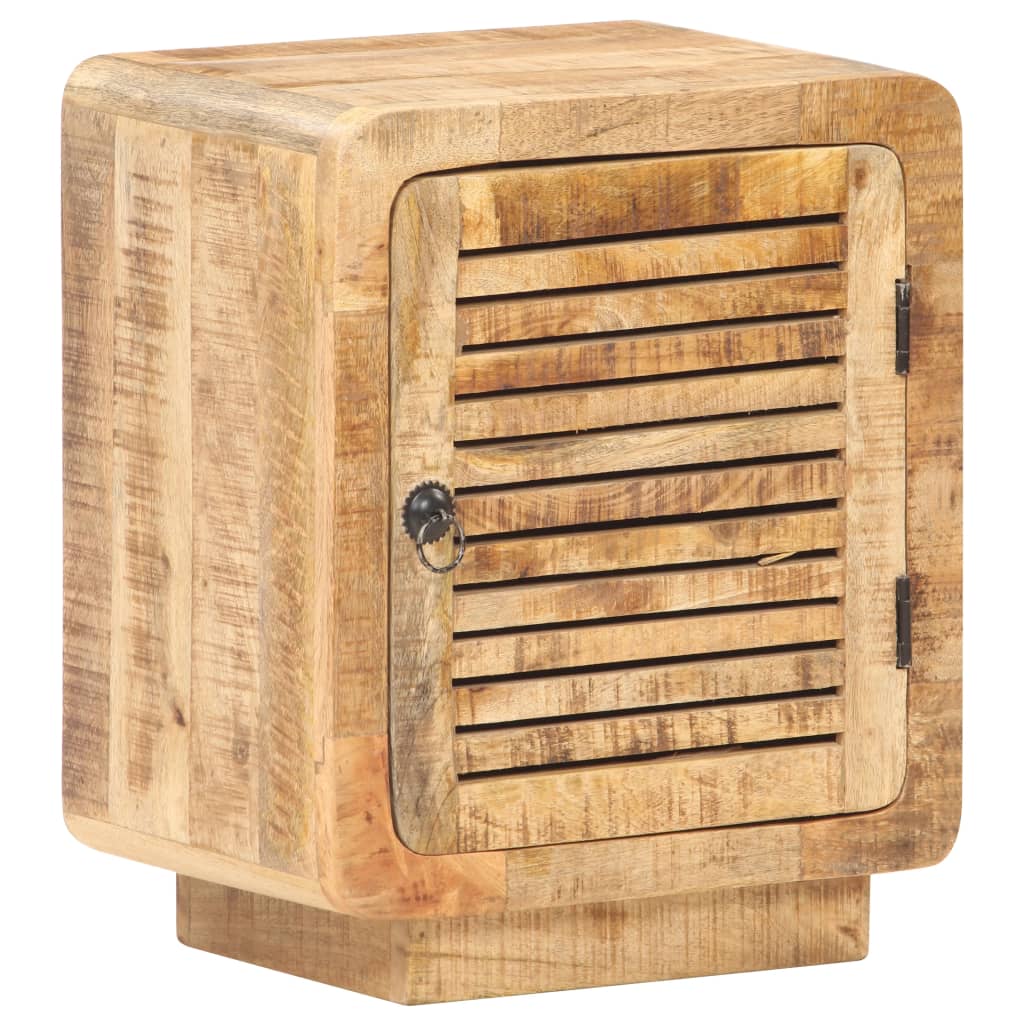 vidaXL Bedside Cabinet 40x30x50 cm Rough Mango Wood - Brown