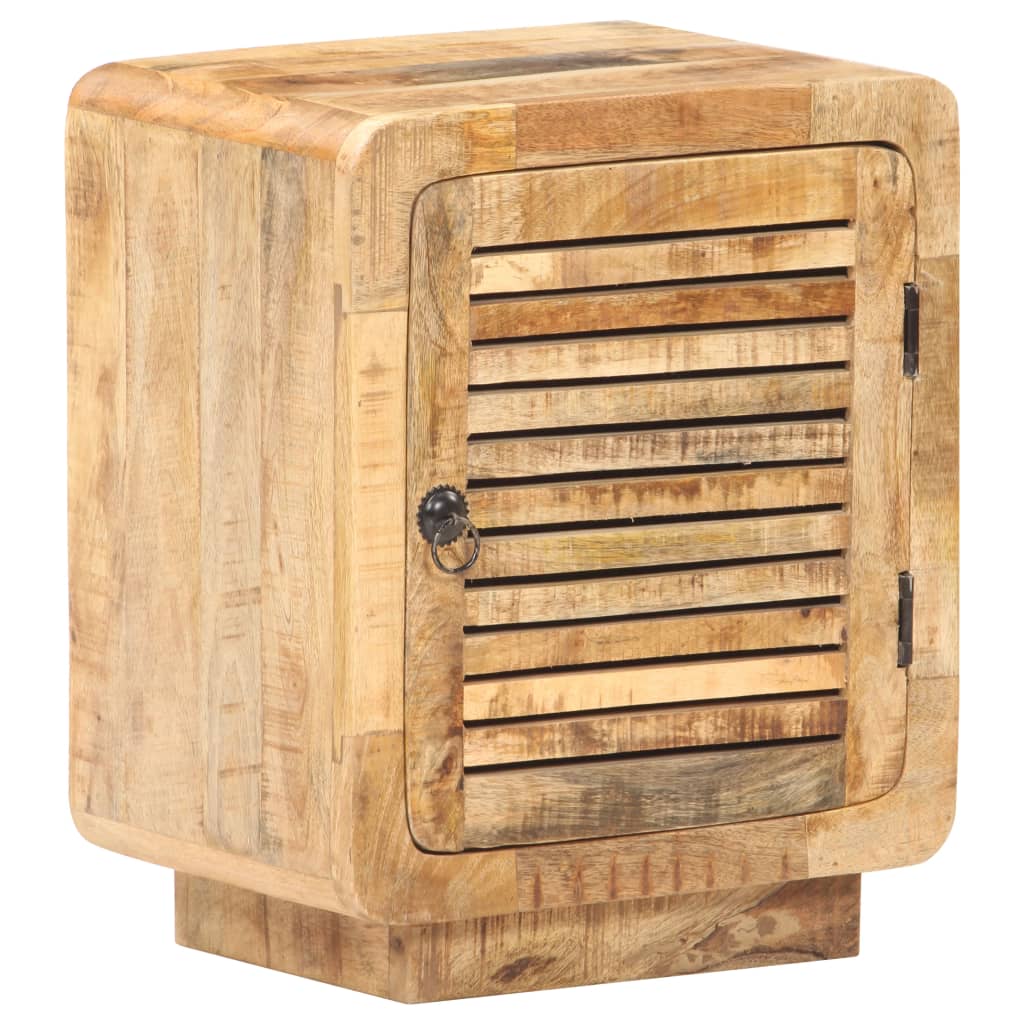 vidaXL Bedside Cabinet 40x30x50 cm Rough Mango Wood - Brown