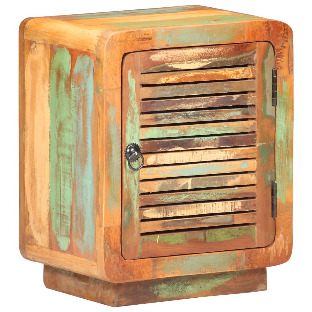 vidaXL Bedside Cabinet 40x30x50 cm Solid Reclaimed Wood - Multicolour - 60788