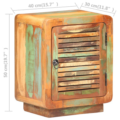 vidaXL Bedside Cabinet 40x30x50 cm Solid Reclaimed Wood - Multicolour - 60788