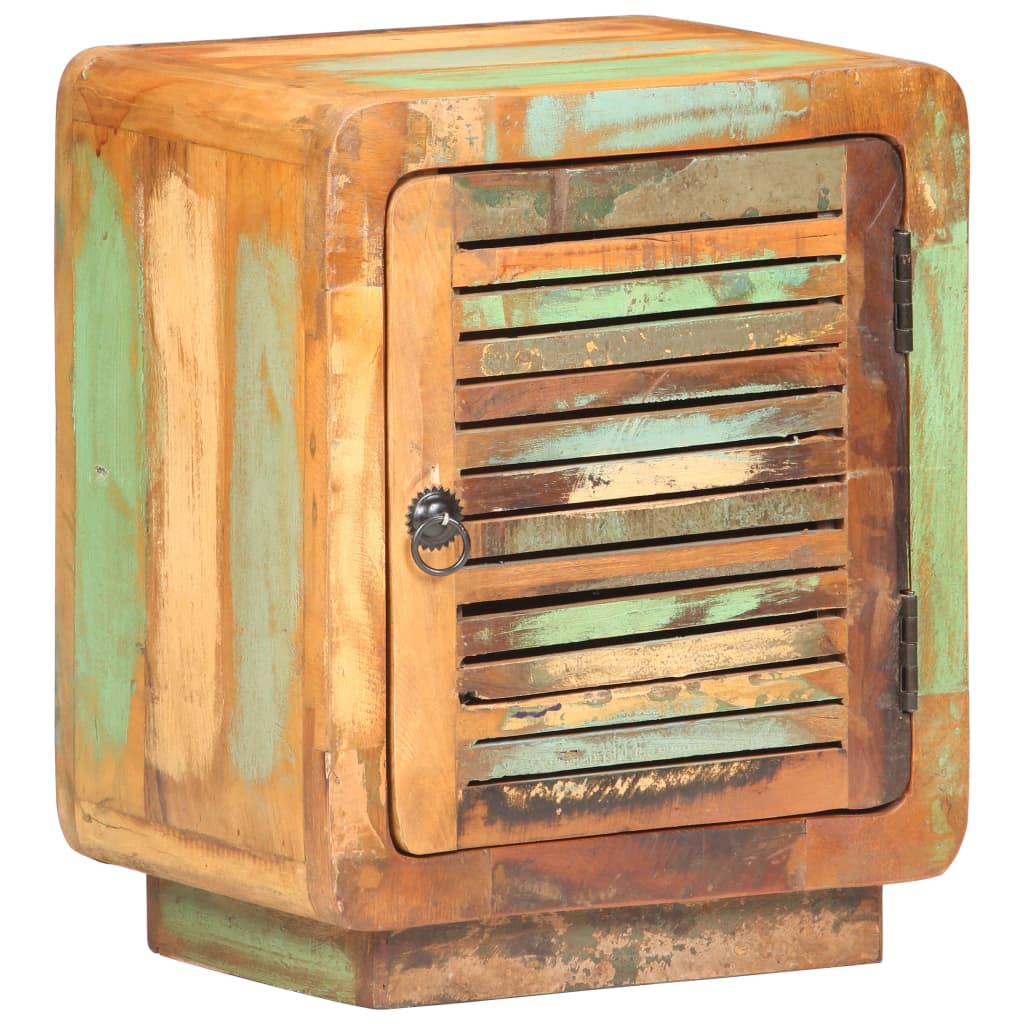 vidaXL Bedside Cabinet 40x30x50 cm Solid Reclaimed Wood - Multicolour - 60788
