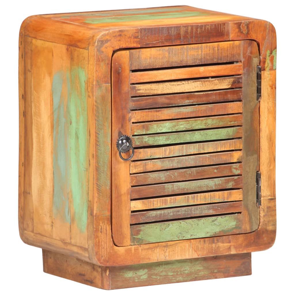 vidaXL Bedside Cabinet 40x30x50 cm Solid Reclaimed Wood - Multicolour - 60788