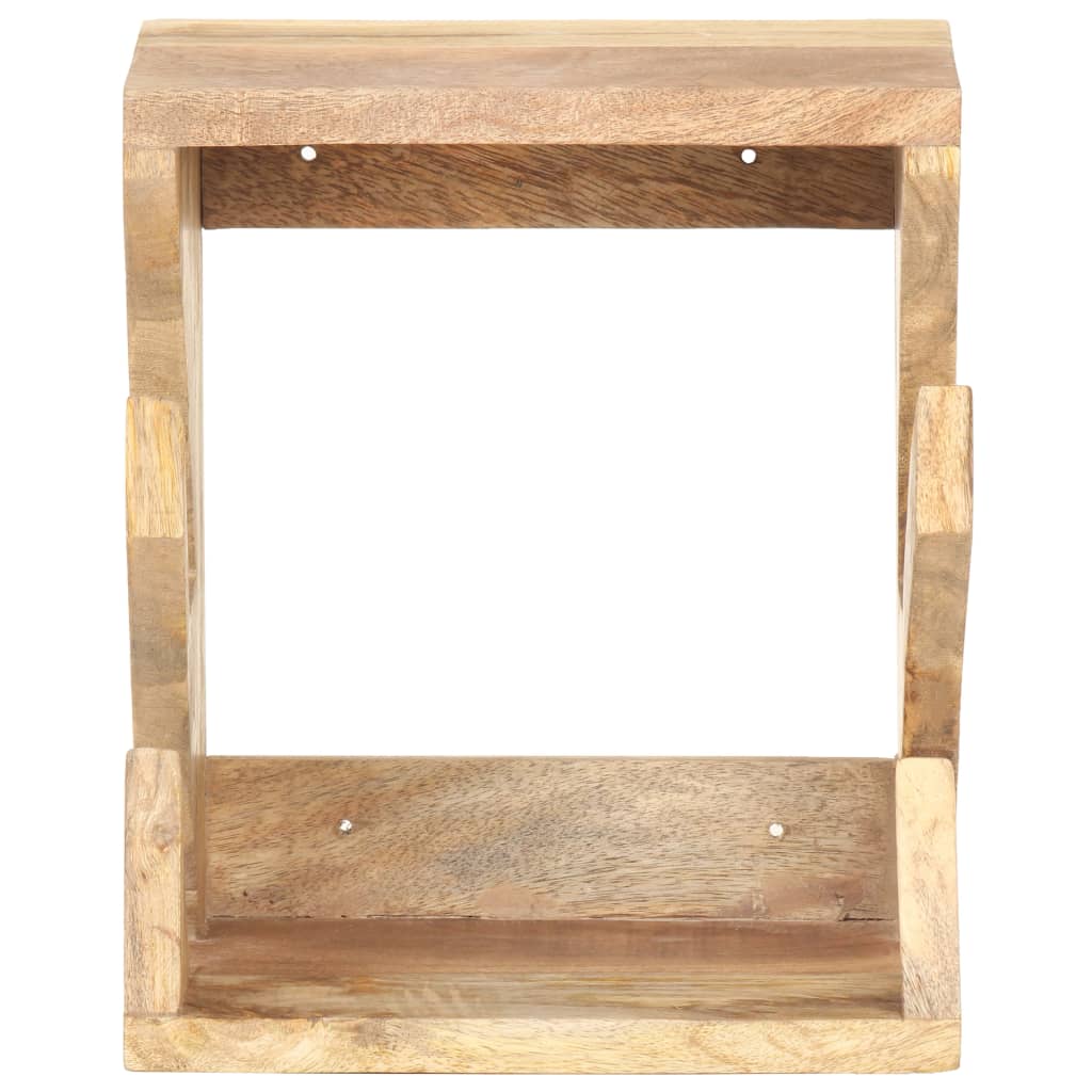 vidaXL Wall Mounted Skateboard Holder 25x20x30 cm Solid Mango Wood - Beige