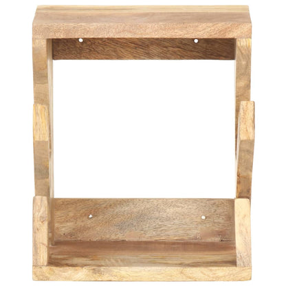 vidaXL Wall Mounted Skateboard Holder 25x20x30 cm Solid Mango Wood - Beige