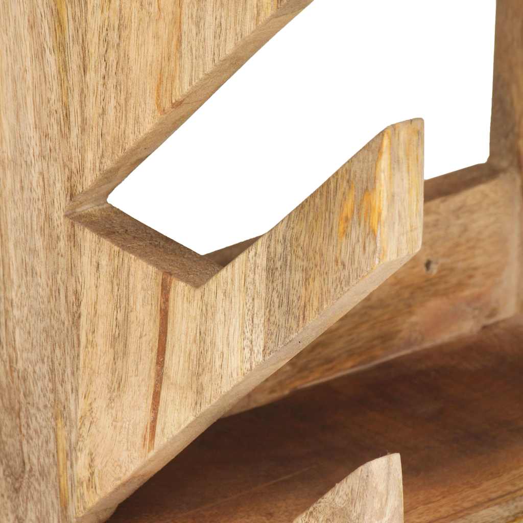 vidaXL Wall Mounted Skateboard Holder 25x20x30 cm Solid Mango Wood - Beige