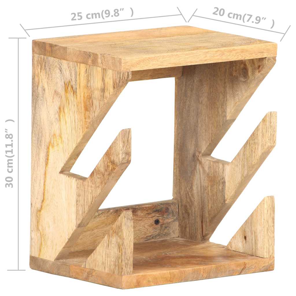 vidaXL Wall Mounted Skateboard Holder 25x20x30 cm Solid Mango Wood - Beige