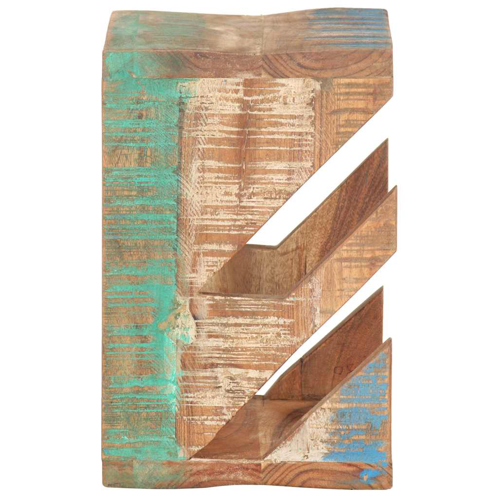 vidaXL Wall Mounted Skateboard Holder 25x20x30 cm Solid Reclaimed Wood - Brown