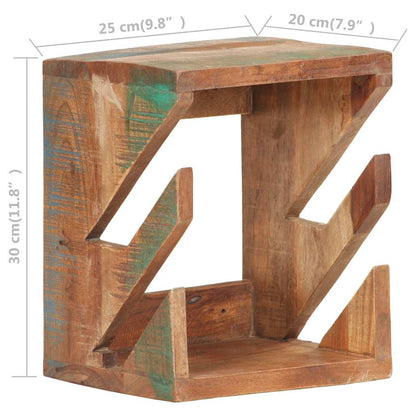 vidaXL Wall Mounted Skateboard Holder 25x20x30 cm Solid Reclaimed Wood - Brown