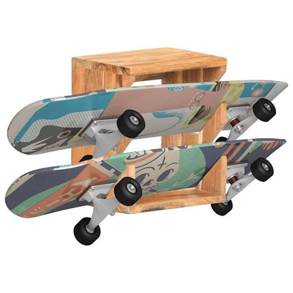 vidaXL Wall Mounted Skateboard Holder 25x20x30 cm Solid Acacia Wood - Brown