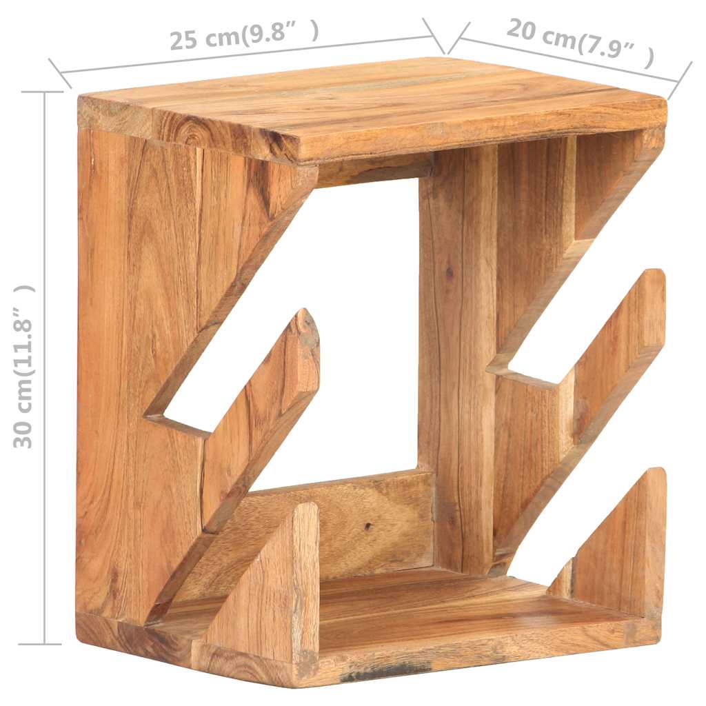 vidaXL Wall Mounted Skateboard Holder 25x20x30 cm Solid Acacia Wood - Brown
