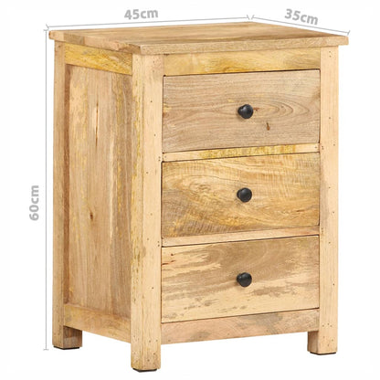 vidaXL Bedside Cabinet 45x35x60 cm Solid Mango Wood - Brown