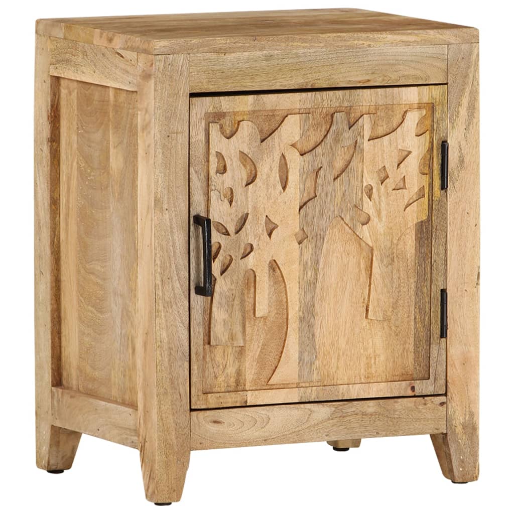 vidaXL Bedside Cabinet 40x30x50 cm Solid Mango Wood - Brown - 60814