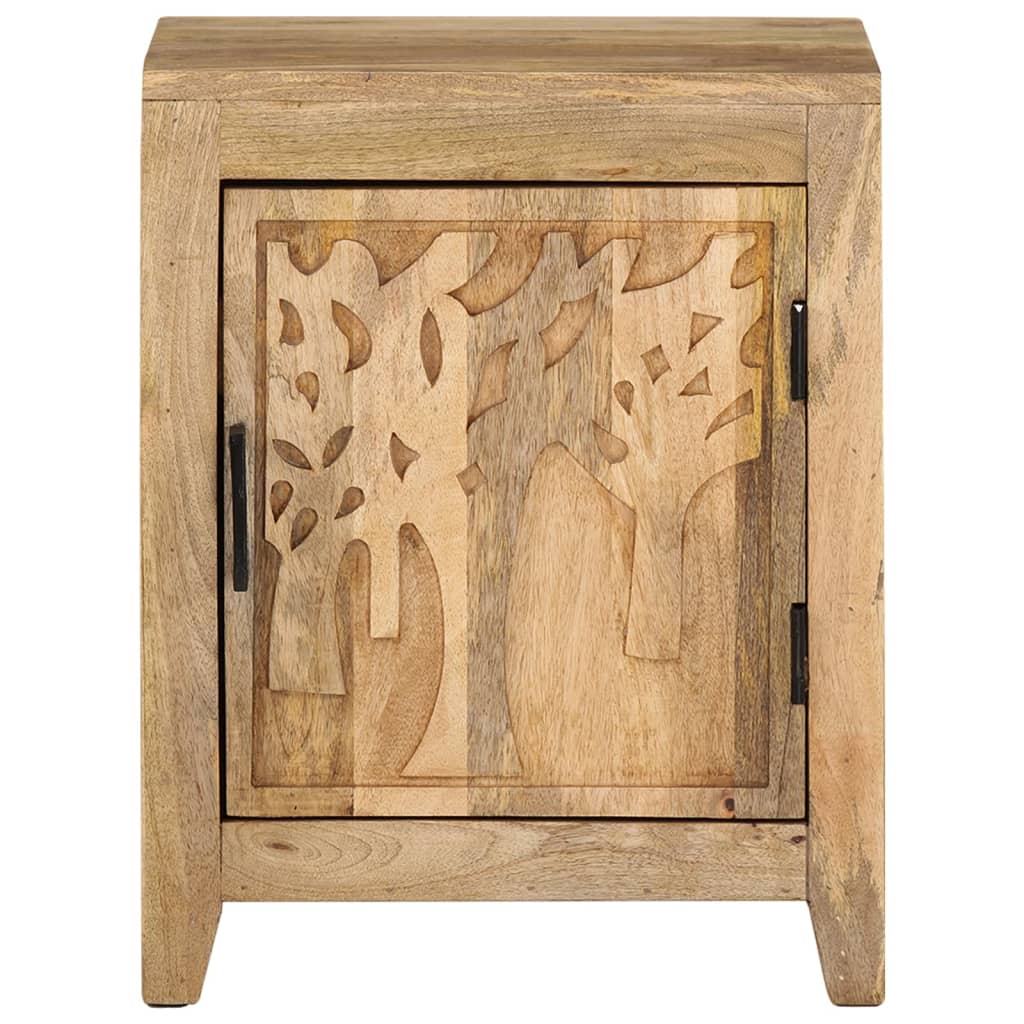 vidaXL Bedside Cabinet 40x30x50 cm Solid Mango Wood - Brown - 60814