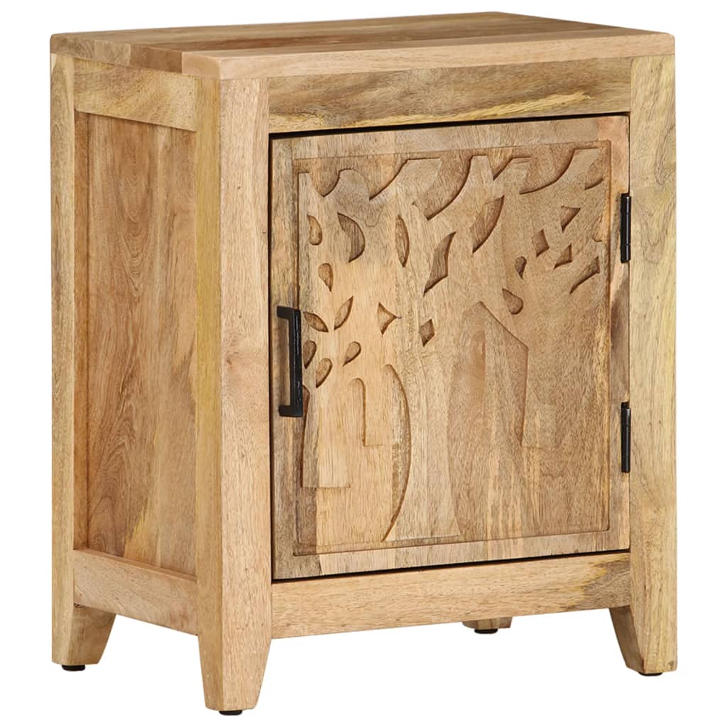 vidaXL Bedside Cabinet 40x30x50 cm Solid Mango Wood - Brown - 60814