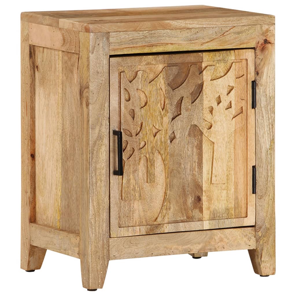 vidaXL Bedside Cabinet 40x30x50 cm Solid Mango Wood - Brown - 60814