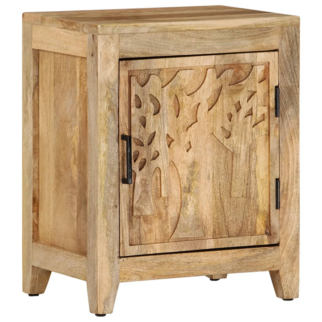 vidaXL Bedside Cabinet 40x30x50 cm Solid Mango Wood - Brown - 60814