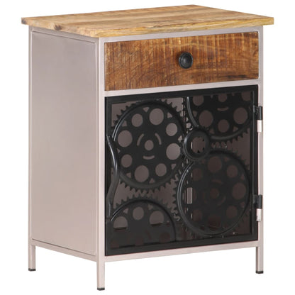 vidaXL Bedside Cabinet 40x30x50 cm Rough Mango Wood - Brown - 60904