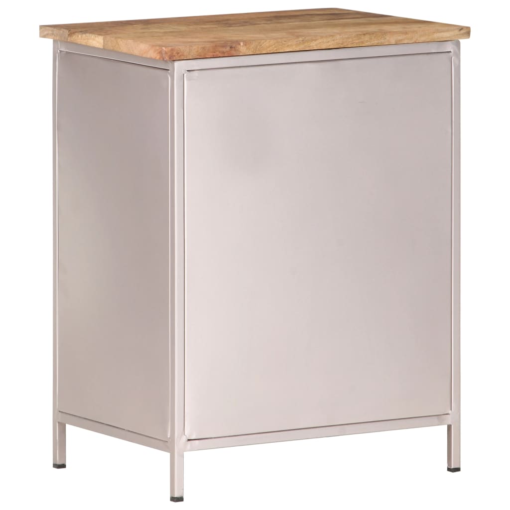 vidaXL Bedside Cabinet 40x30x50 cm Rough Mango Wood - Brown - 60904