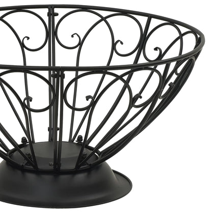 vidaXL Fire Pit with Poker 75 cm XXL Steel - Black