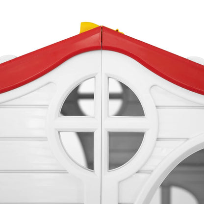vidaXL Kids Foldable Playhouse with Working Door and Windows - Multicolour