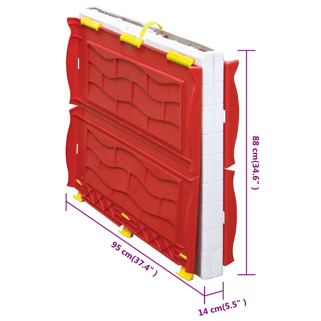 vidaXL Kids Foldable Playhouse with Working Door and Windows - Multicolour