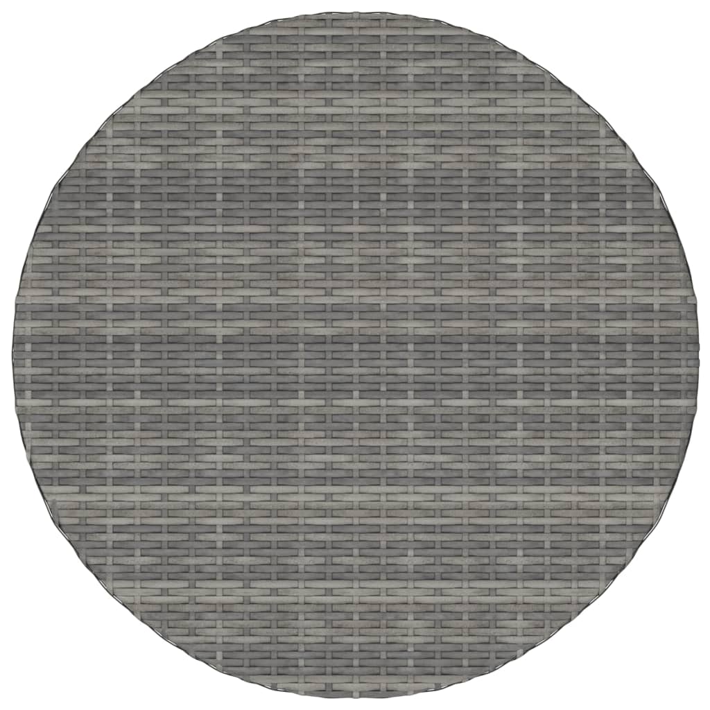vidaXL Garden Table Grey 70x70x73 cm Poly Rattan
