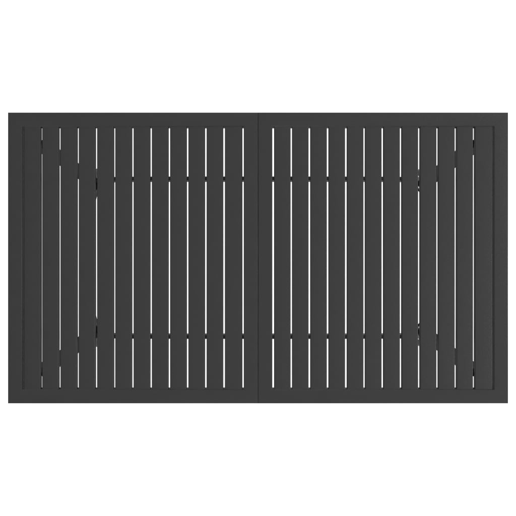 vidaXL Garden Table Anthracite 140x80x72 cm Steel