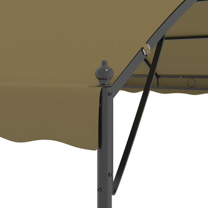 vidaXL Gazebo 4x3x2.6 m Taupe 180 g/m²