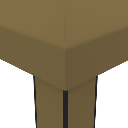vidaXL Gazebo with Double Roof 3x6 m Taupe 180 g/m²