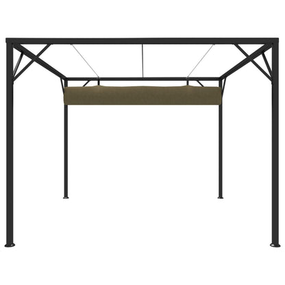 vidaXL Garden Gazebo with Retractable Roof 3x3 m Taupe 180 g/m²