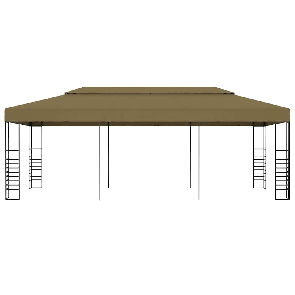 vidaXL Garden Gazebo 6x3x2.7 m Taupe 180 g/m² - 3 x 6 m