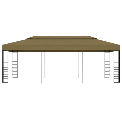 vidaXL Garden Gazebo 6x3x2.7 m Taupe 180 g/m² - 3 x 6 m