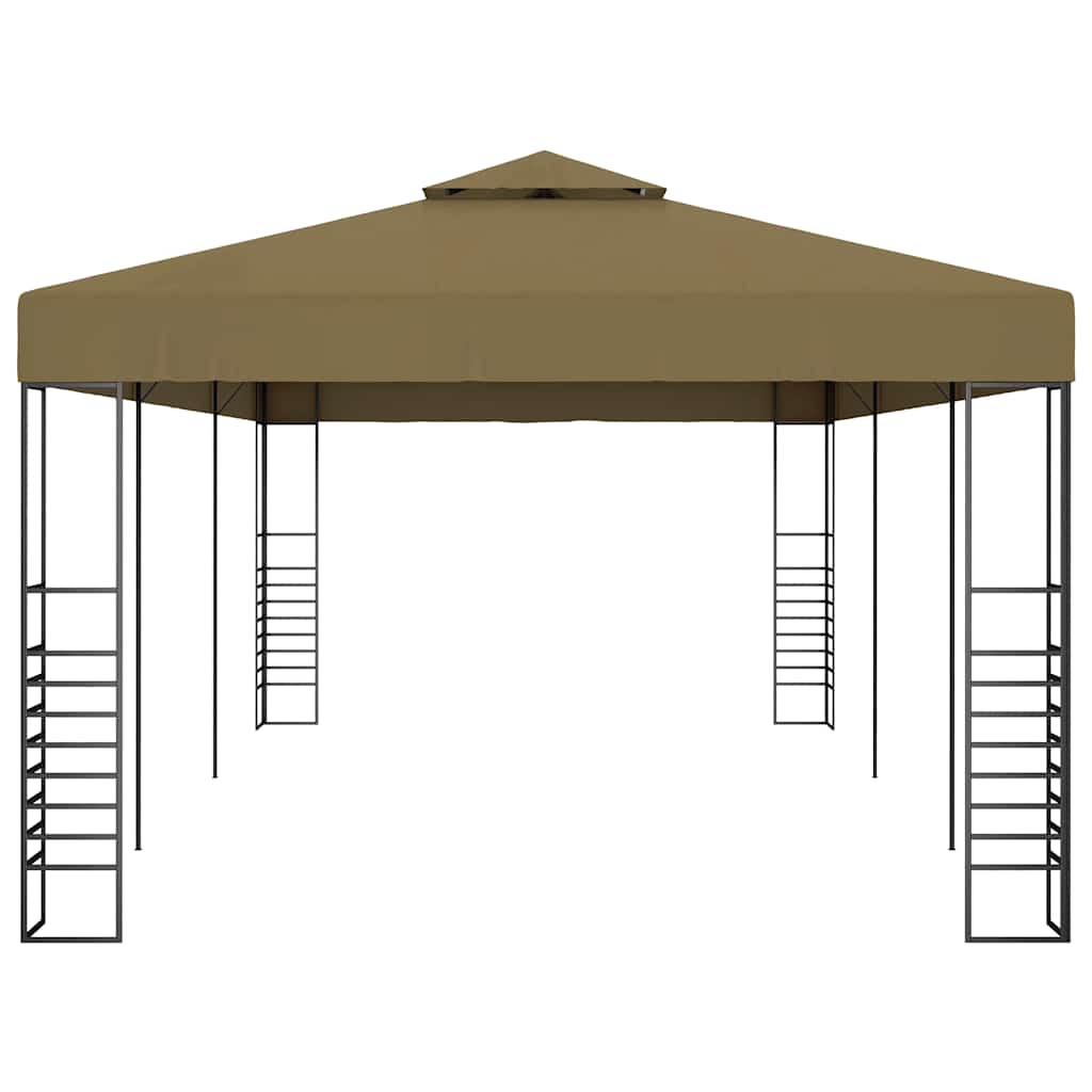 vidaXL Garden Gazebo 6x3x2.7 m Taupe 180 g/m² - 3 x 6 m