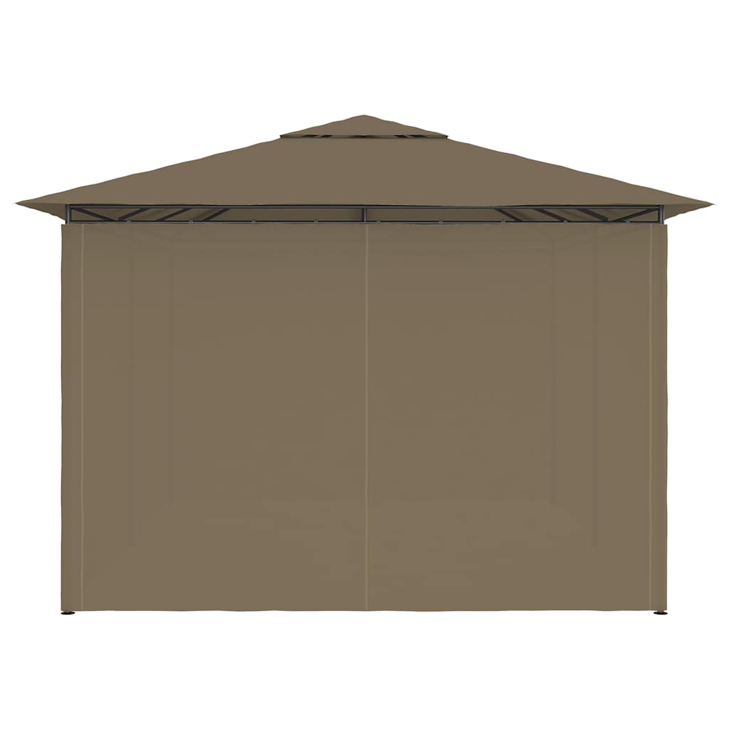 vidaXL Garden Marquee with Curtains 4x3 m Taupe 180 g/m²