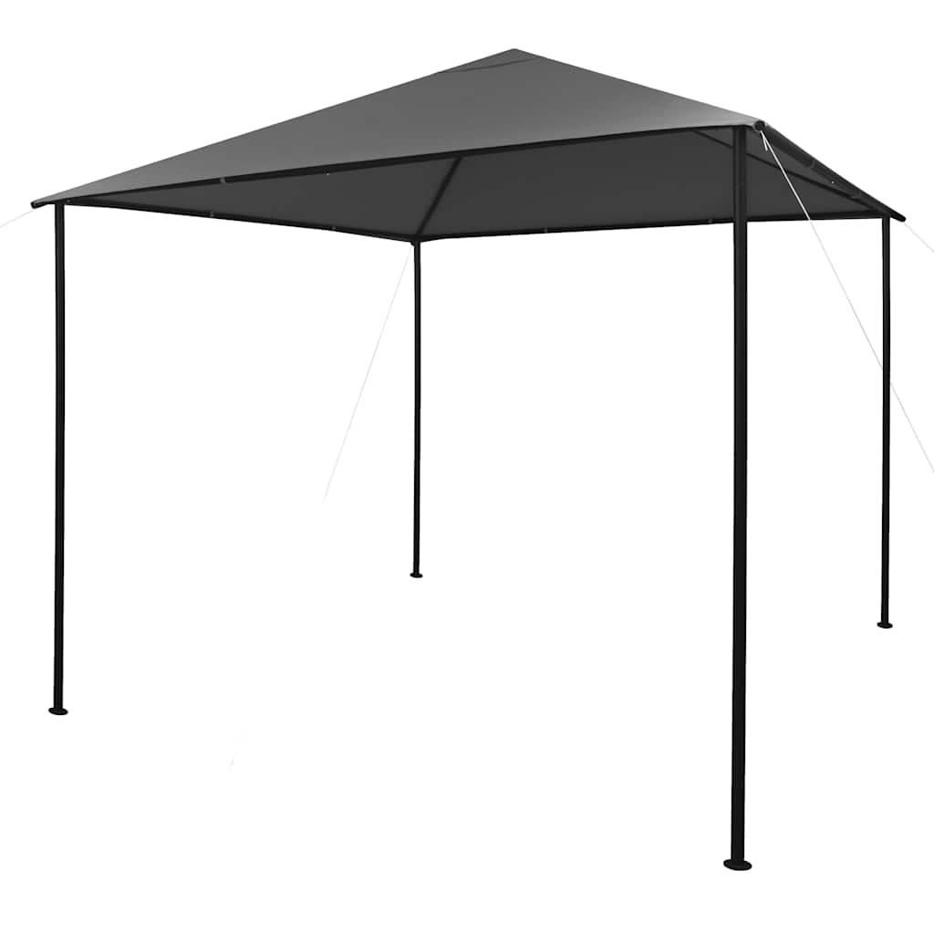 vidaXL Gazebo | Anthracite | Steel | Large | Collapsible | Gazebo | Square - 3 x 3 m