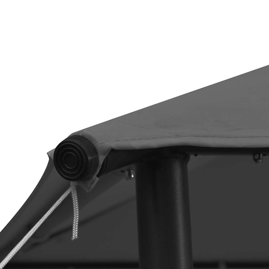 vidaXL Gazebo | Anthracite | Steel | Large | Collapsible | Gazebo | Square - 3 x 3 m