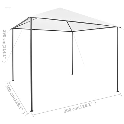 vidaXL Gazebo | White | Steel, Oxford fabric | Large | UV-resistant materials - 3 x 3 m