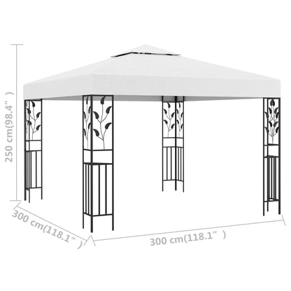 vidaXL Gazebo 3x3 m White 180 g/m²