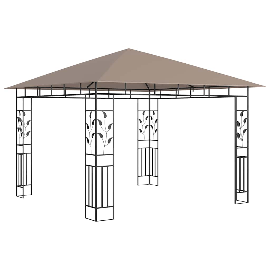 vidaXL Gazebo with Mosquito Net 3x3x2.73 m Taupe 180 g/m² - 3 x 3 x 2.73 m