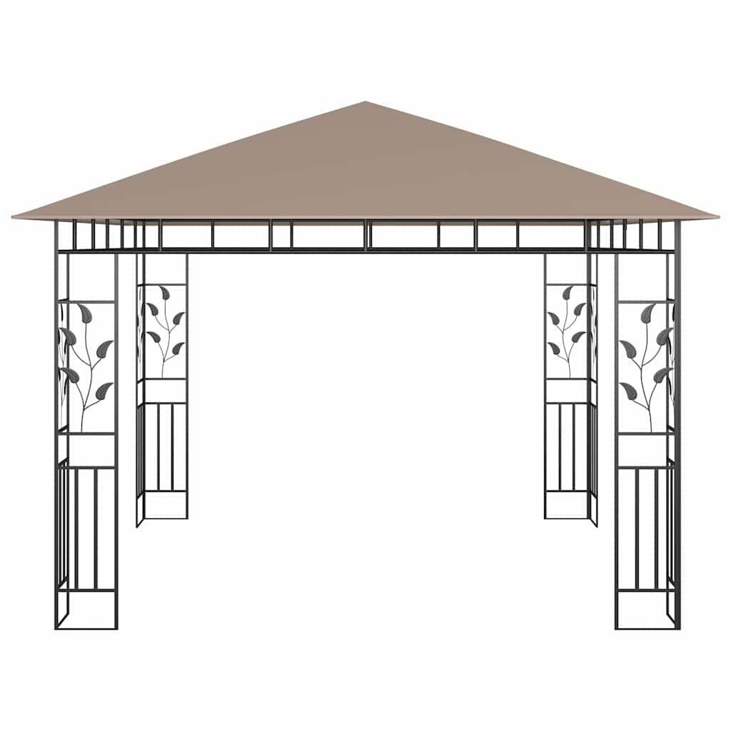 vidaXL Gazebo with Mosquito Net 3x3x2.73 m Taupe 180 g/m² - 3 x 3 x 2.73 m