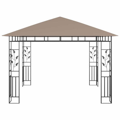 vidaXL Gazebo with Mosquito Net 3x3x2.73 m Taupe 180 g/m² - 3 x 3 x 2.73 m