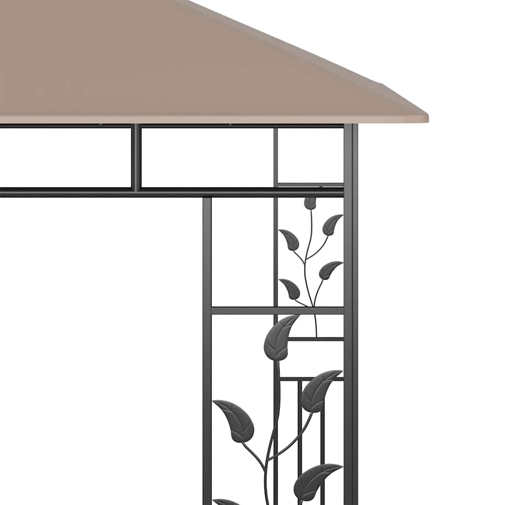 vidaXL Gazebo with Mosquito Net 3x3x2.73 m Taupe 180 g/m² - 3 x 3 x 2.73 m
