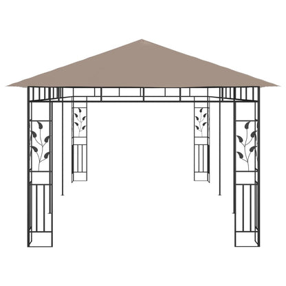 vidaXL Gazebo with Mosquito Net 6x3x2.73 m Taupe 180 g/m² - 6 x 3 x 2.73 m
