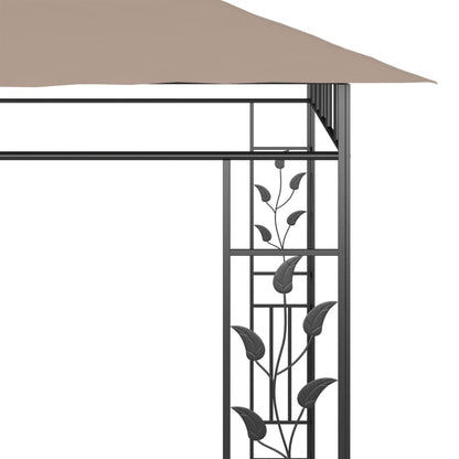 vidaXL Gazebo with Mosquito Net 6x3x2.73 m Taupe 180 g/m² - 6 x 3 x 2.73 m